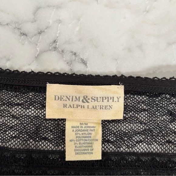 Denim & Supply Ralph Lauren Black Lace Top - Picture 7 of 8
